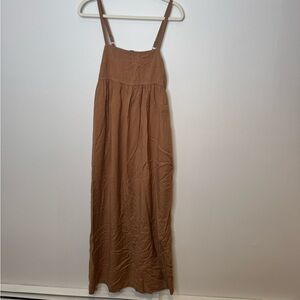 Richer Poorer Chestnut Brown Sleeveless Maxi Dress with Adjustable Straps